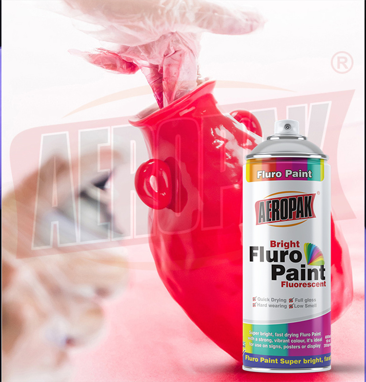 Peinture fluorescente aeropak peinture en aérosol rose